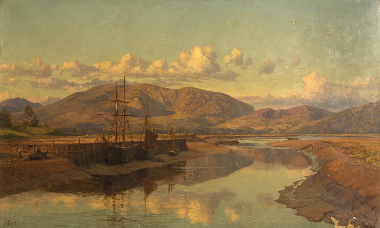 Oude Wigtown Kade en Cairnsmuir, c.1890 door Charles Parsons Knight