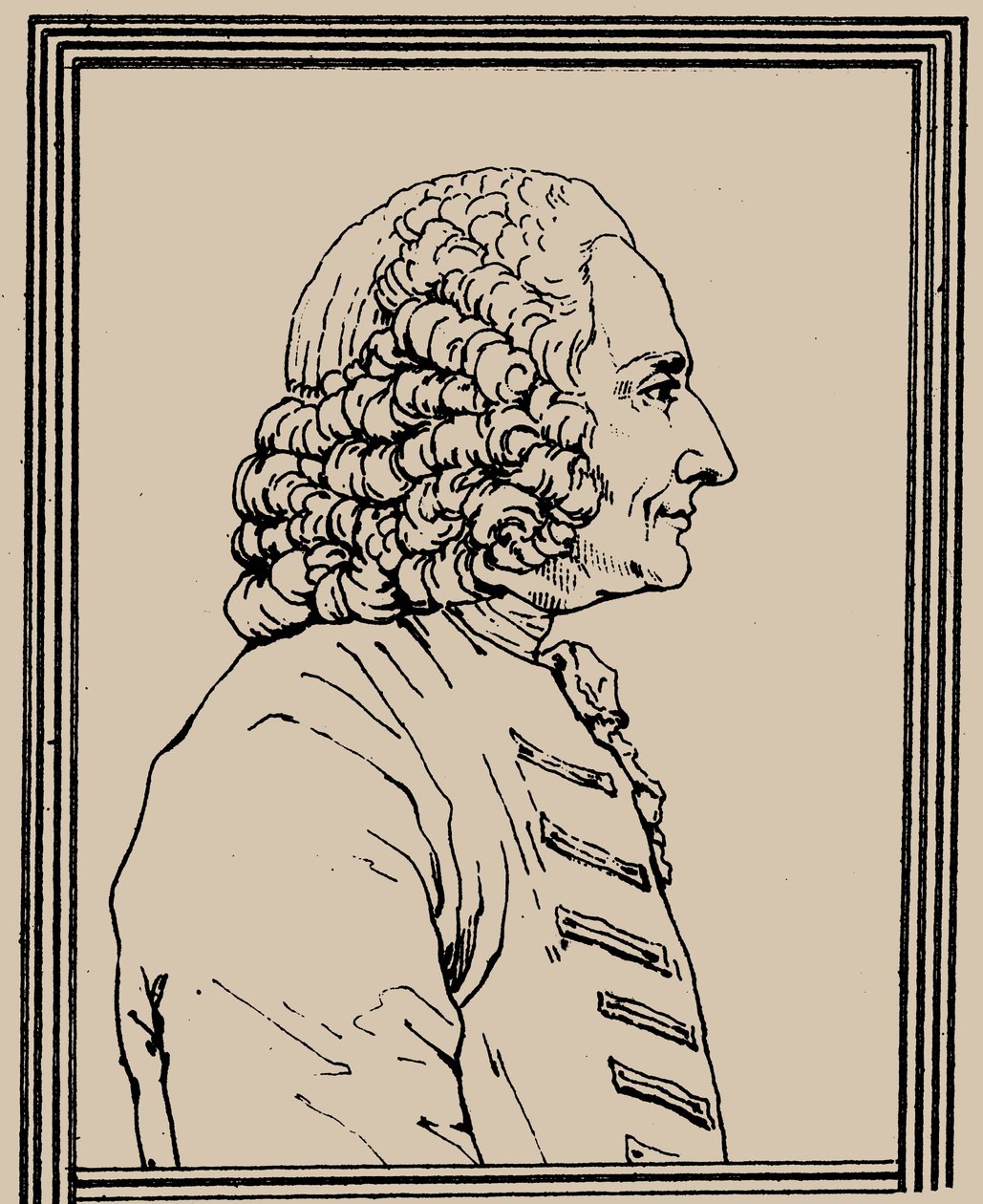Portret van de componist Jean-Philippe Rameau, 1683-1764, ca. 1800 door Charles Paul Landon