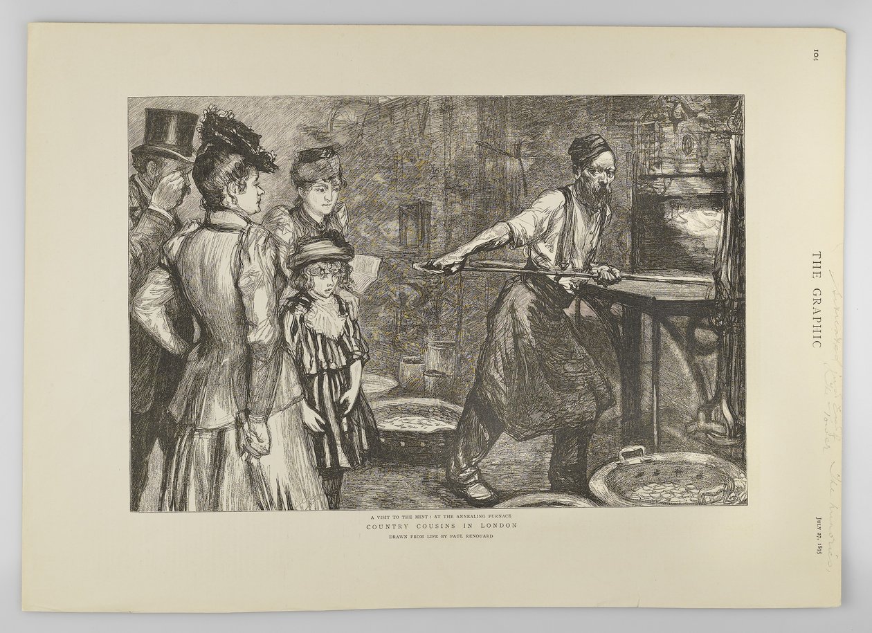 Gloeiovern bij Tower Hill, uit The Graphic, 1895 door Charles Paul Renouard
