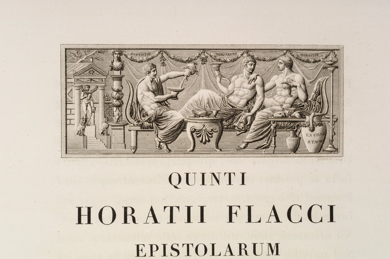 Pagina uit Quintus Horatius Flaccus door Charles Percier