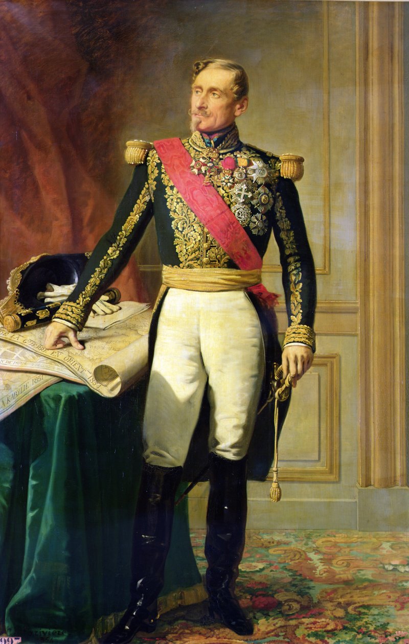 Franse maarschalk Armand Jacques Achille Leroy de Saint Arnaud (1796-1854) door Charles-Philippe Lariviere