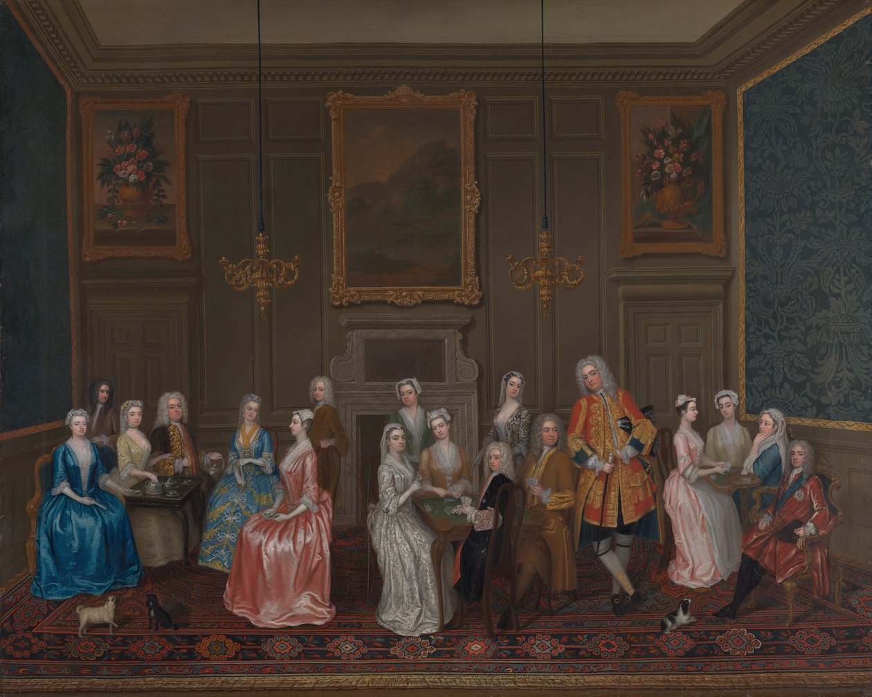 Theekransje in het huis van Lord Harrington, St. James