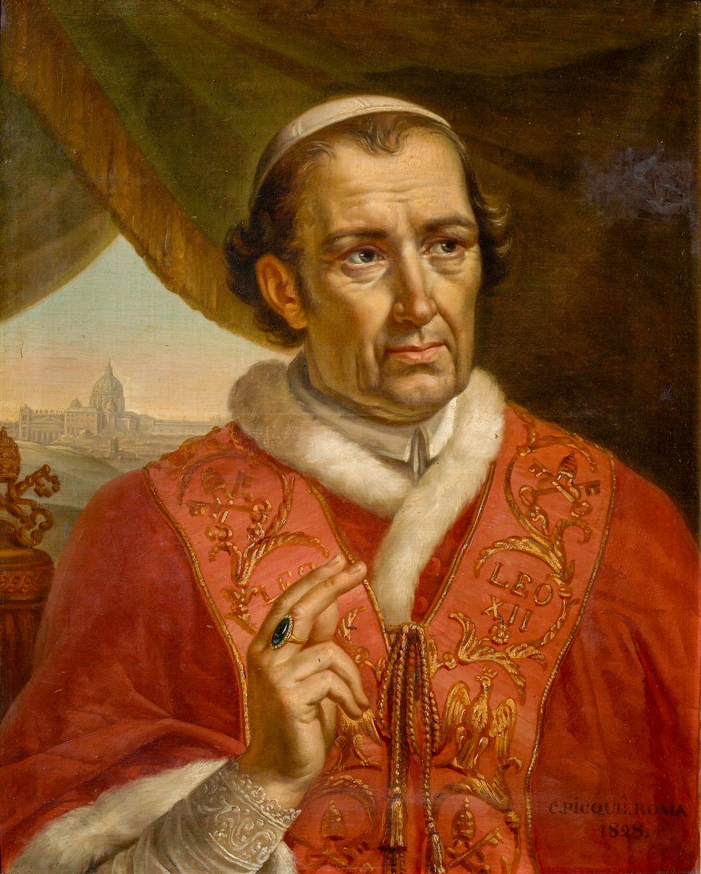 Portret van paus Leo XII door Charles Picqué