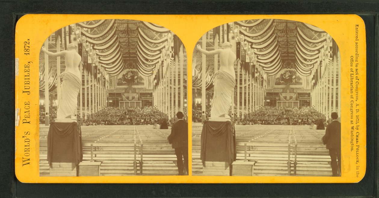 Wereldvredesjubileum, of het Boston Coliseum, 1872 door Charles Pollock