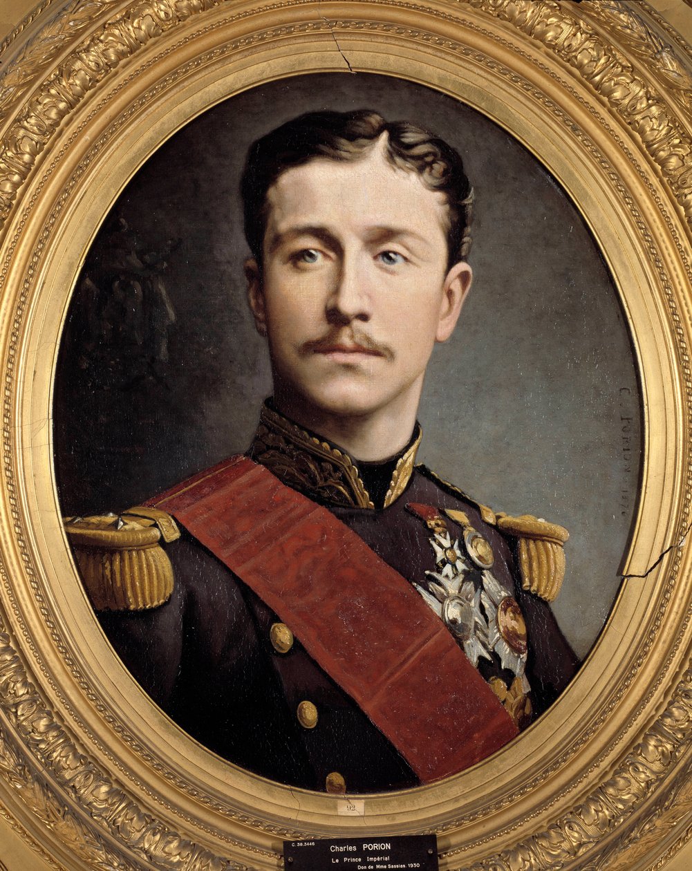Portret van Prins Imperial Eugene Louis Napoleon (1856 - 1879), zoon van Napoleon III. Schilderij door Charles Porion (19e eeuw) door Charles Porion