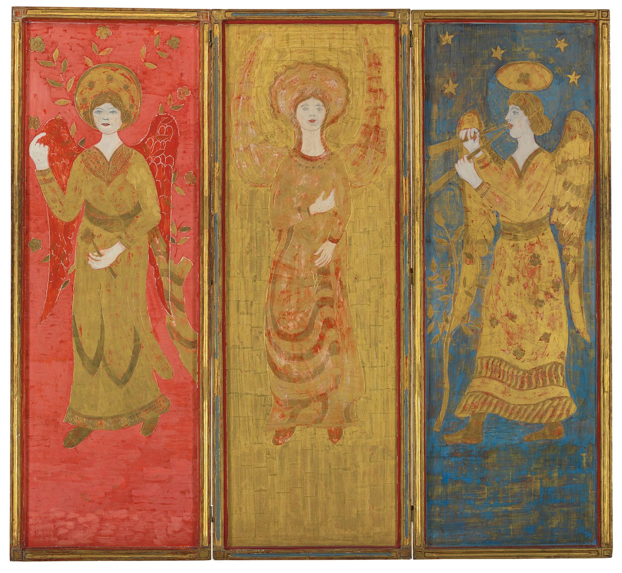 Drie-Panelen Scherm (achterkant), ca. 1916-17 door Charles Prendergast