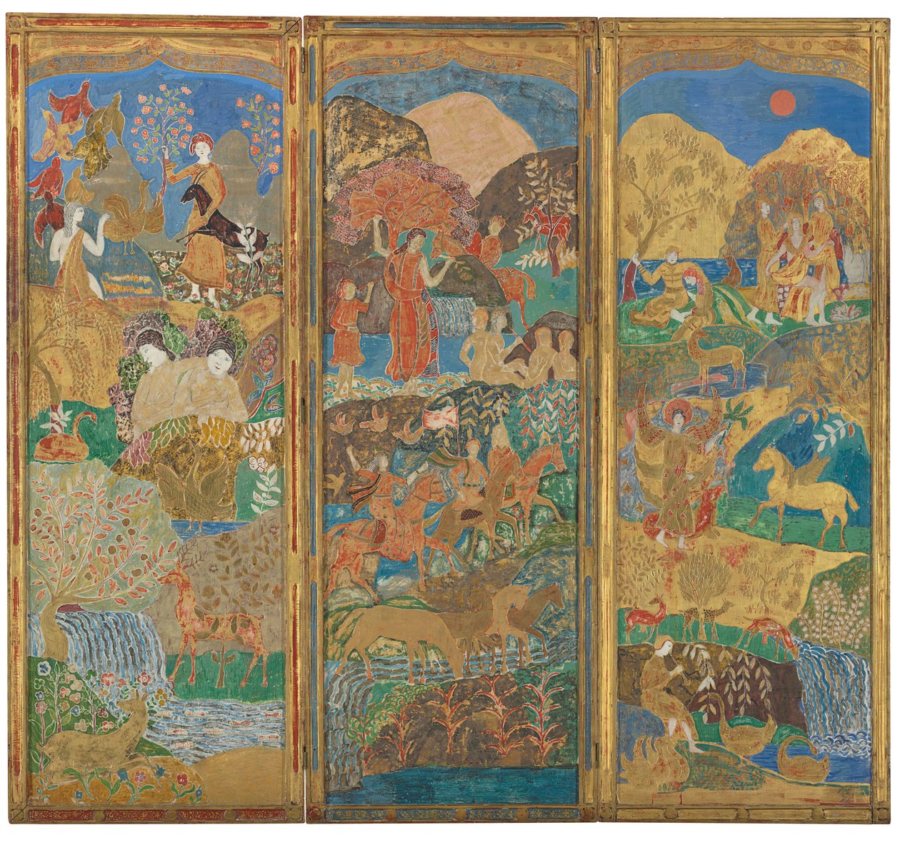 Drie-Paneel Scherm door Charles Prendergast