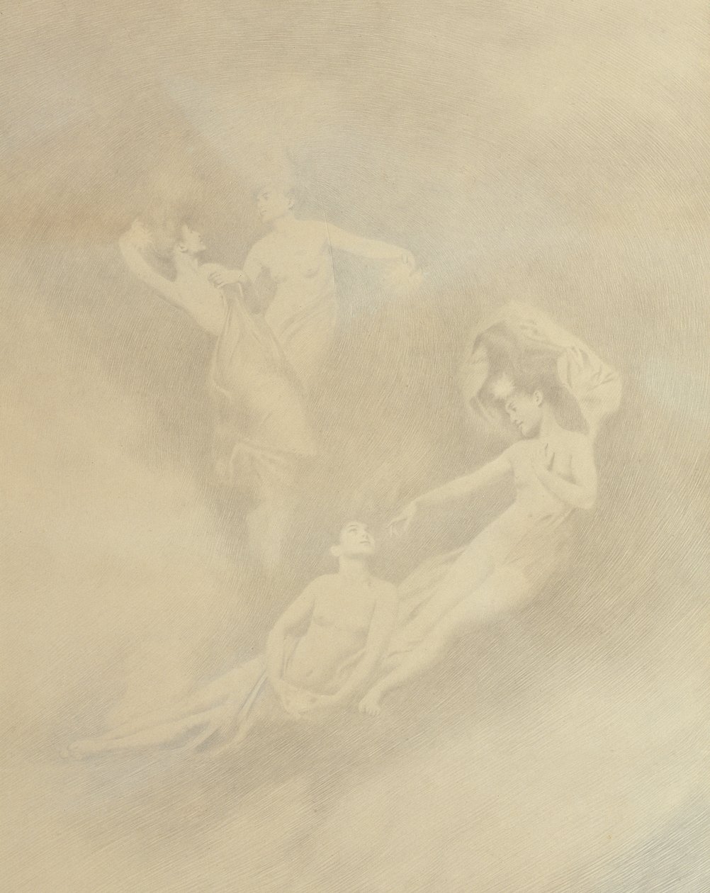 Geesten in de mist (zilverpunt) door Charles Prosper Sainton
