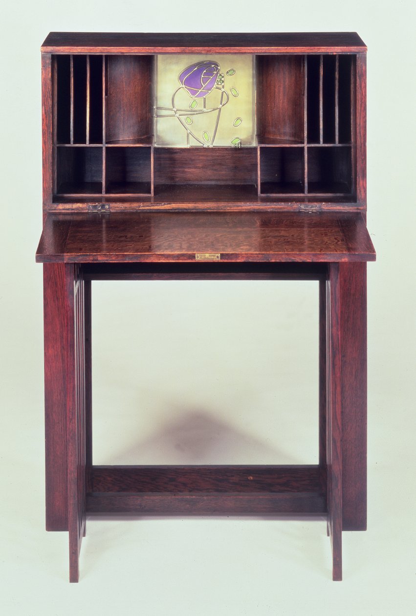 Bureau voor de Blauwe Slaapkamer in Houshill, 1904 door Charles Rennie Mackintosh