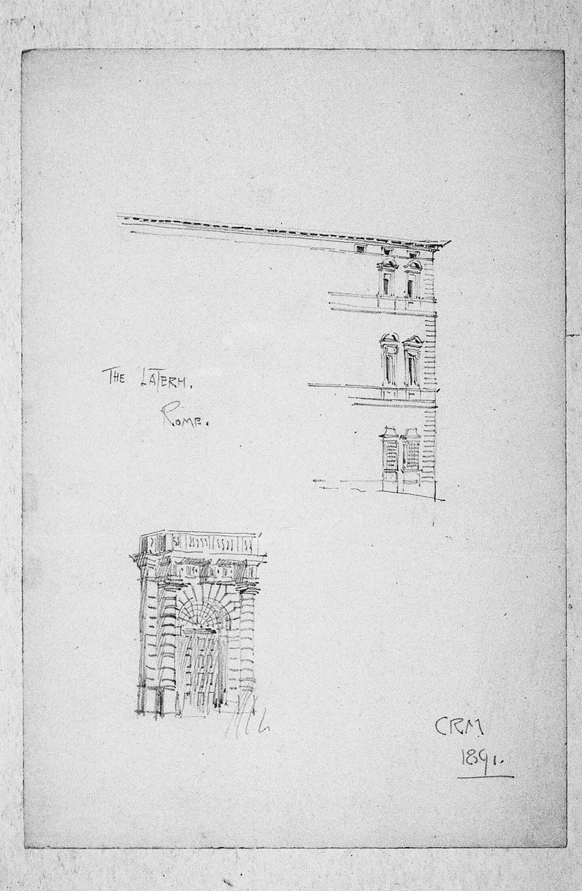Het Lateraan, Rome, 1891 door Charles Rennie Mackintosh
