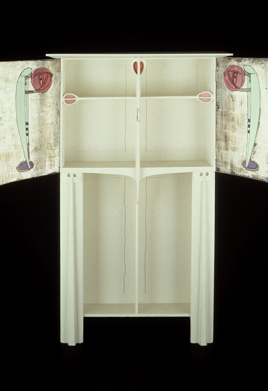 Witte kast ontworpen voor mevrouw Rowat, 1902 door Charles Rennie Mackintosh