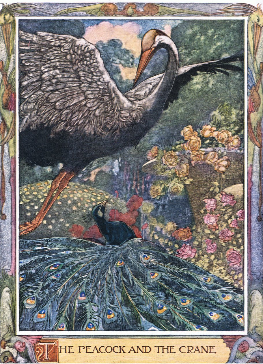 De pauw en de kraanvogel door Charles Robinson