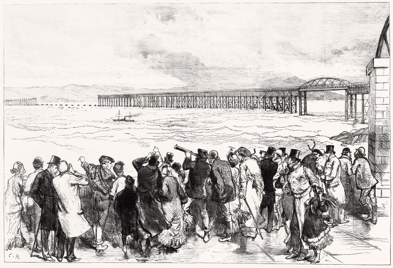 De Tay-brug zoals die verscheen op maandag 29 december om tien uur (gravure) door Charles Robinson