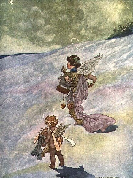 Winter, uit De Seizoenen in opdracht voor de Pears Annual 1920 door Charles Robinson