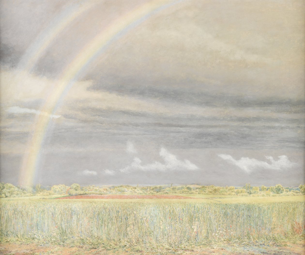 De Regenboog (olieverf op board) door Charles Robinson Sykes