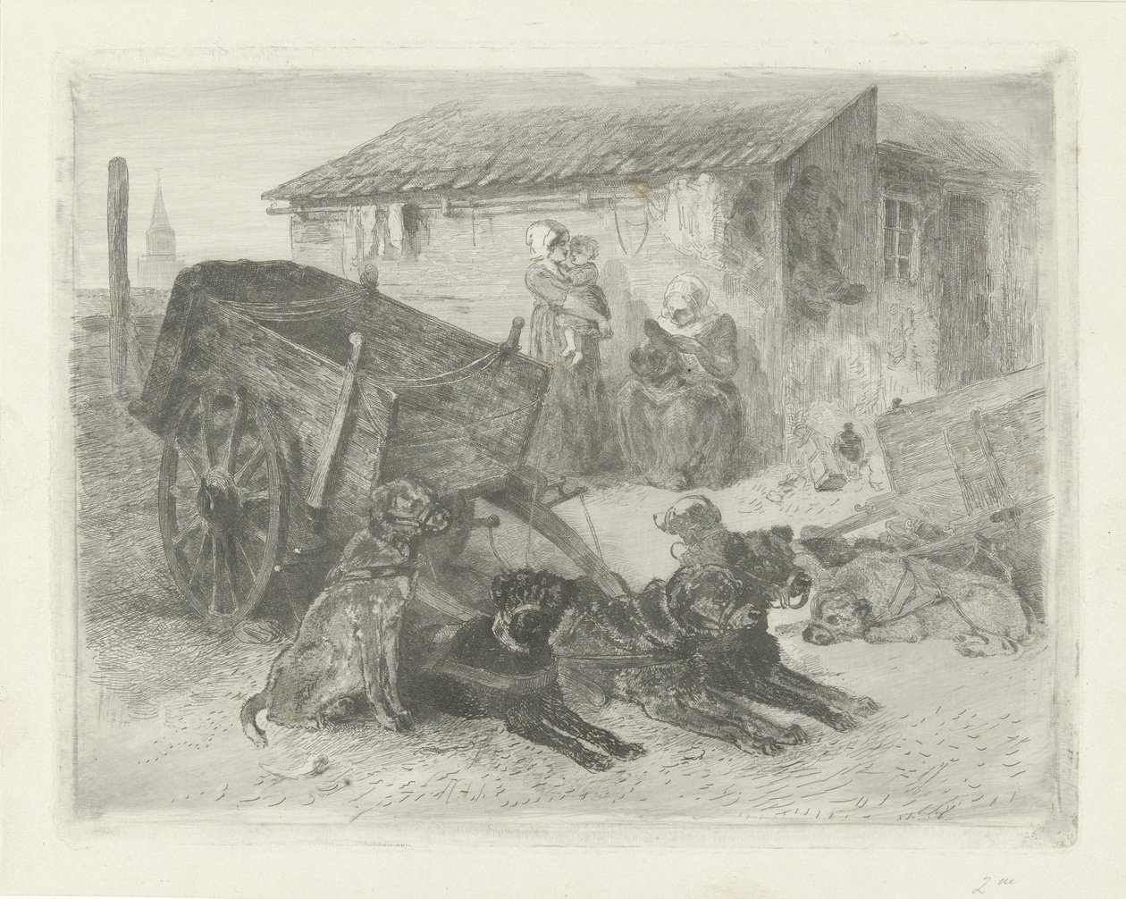 De hondenkar door Charles Rochussen
