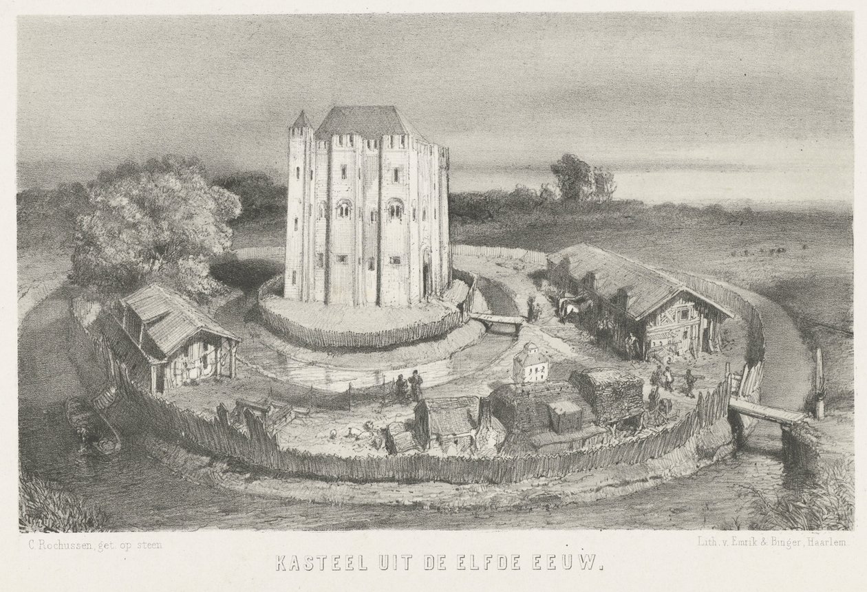 Kasteel uit de elfde eeuw door Charles Rochussen