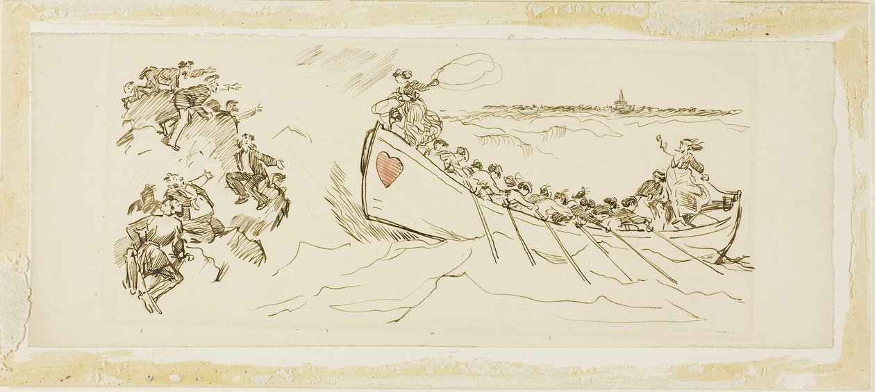 Reddingsboot Vol Vrouwen door Charles Samuel Keene