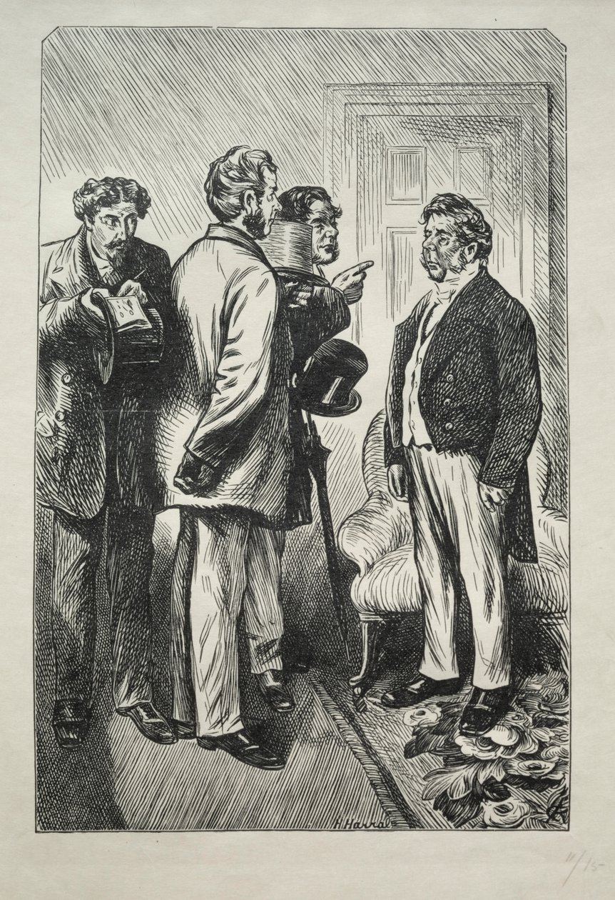 Onze Kerstkalkoen, Mr. Bobsby Bezorgd, 1868 door Charles Samuel Keene