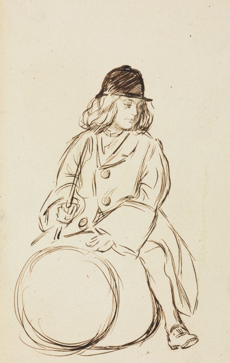 Portret van Little Corbauld door Charles Samuel Keene