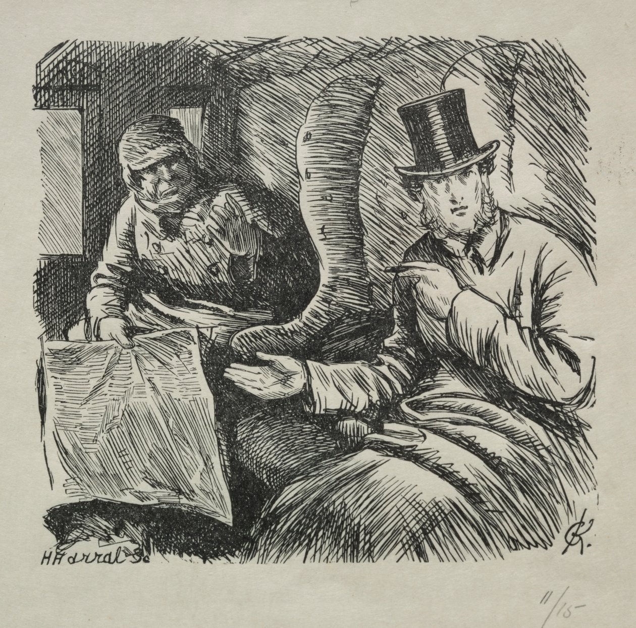 Roken ten strengste verboden, 1868 door Charles Samuel Keene