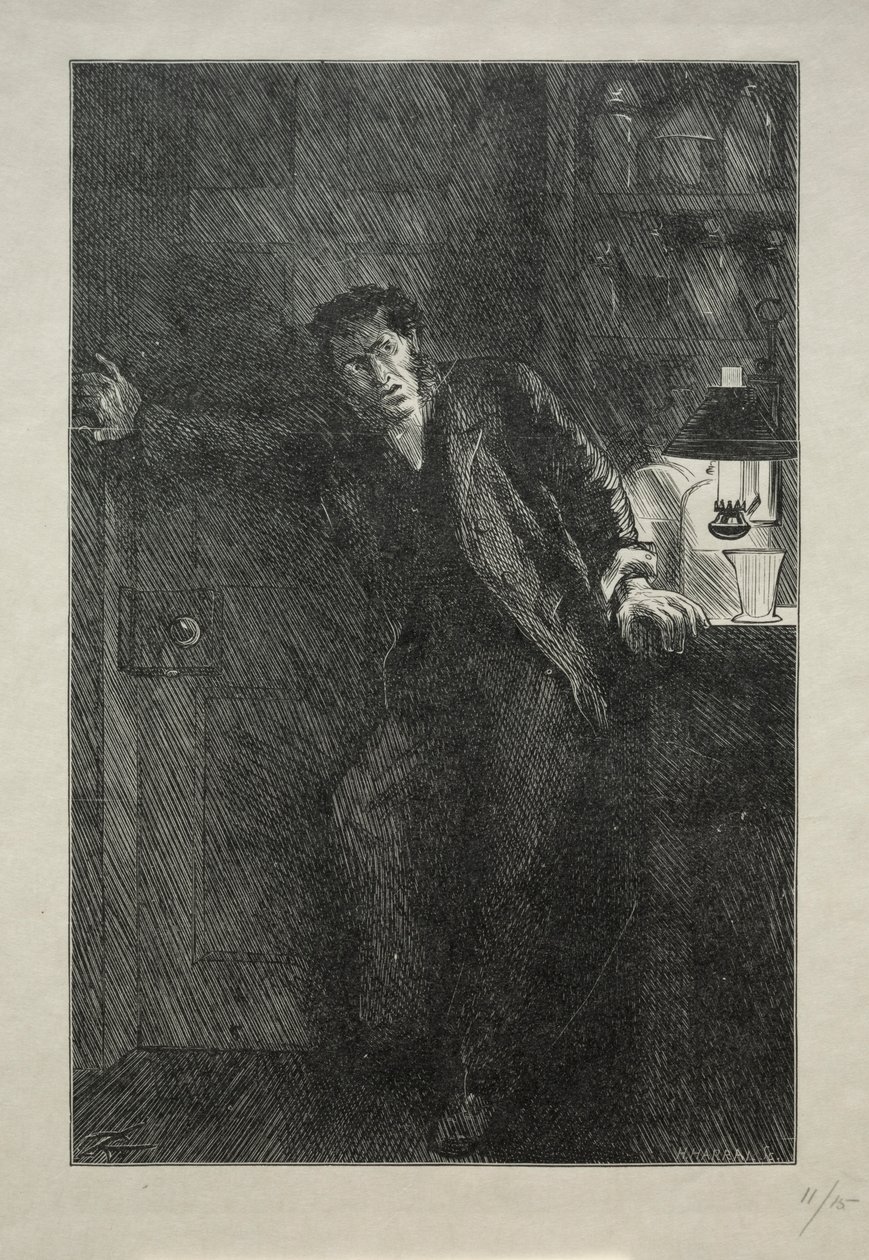 De Jas met de Bontvoering, 1869 door Charles Samuel Keene