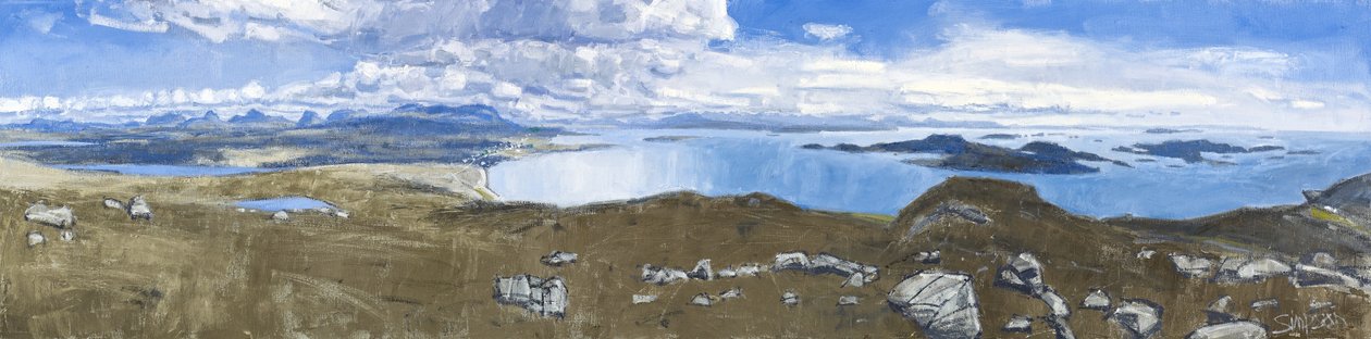Achiltibuie Panorama, 2011 (olieverf op doek) door Charles Simpson