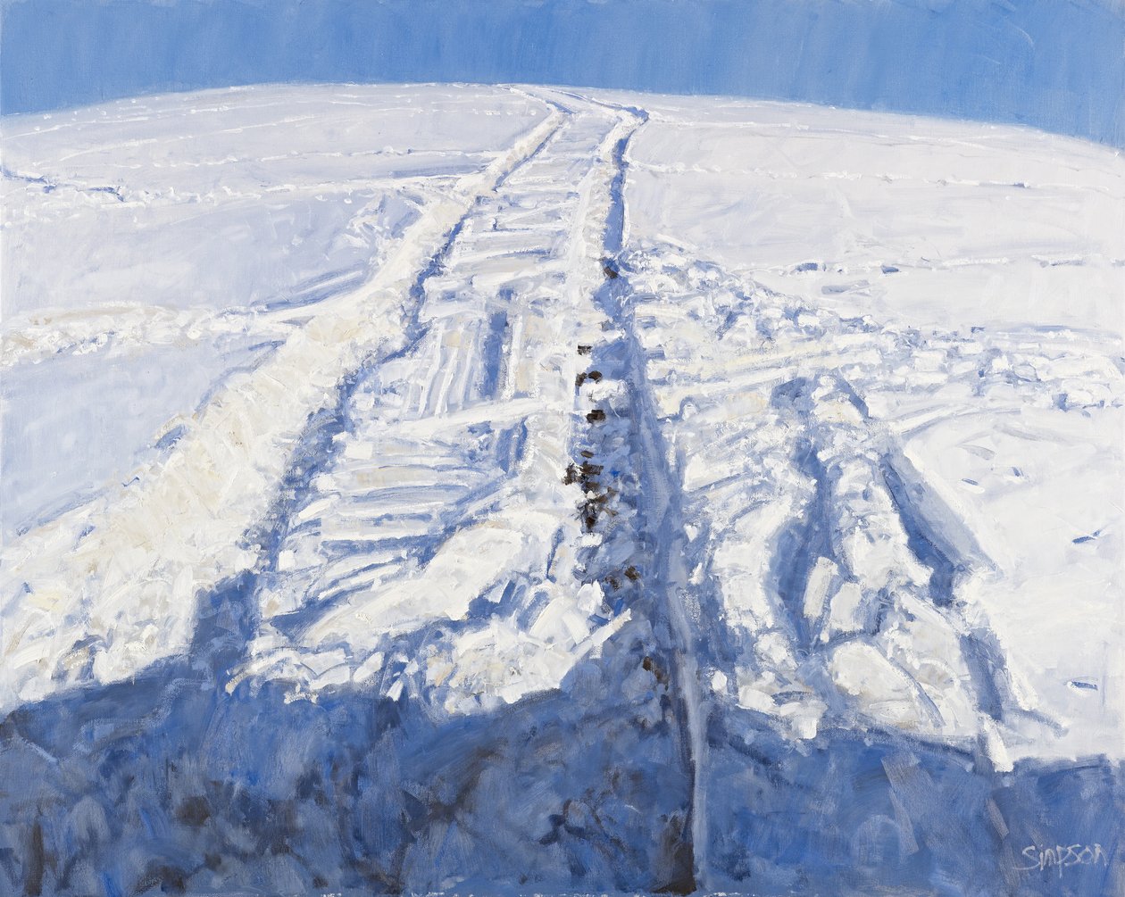 Diepe sneeuw, 2010 (olieverf op doek) door Charles Simpson