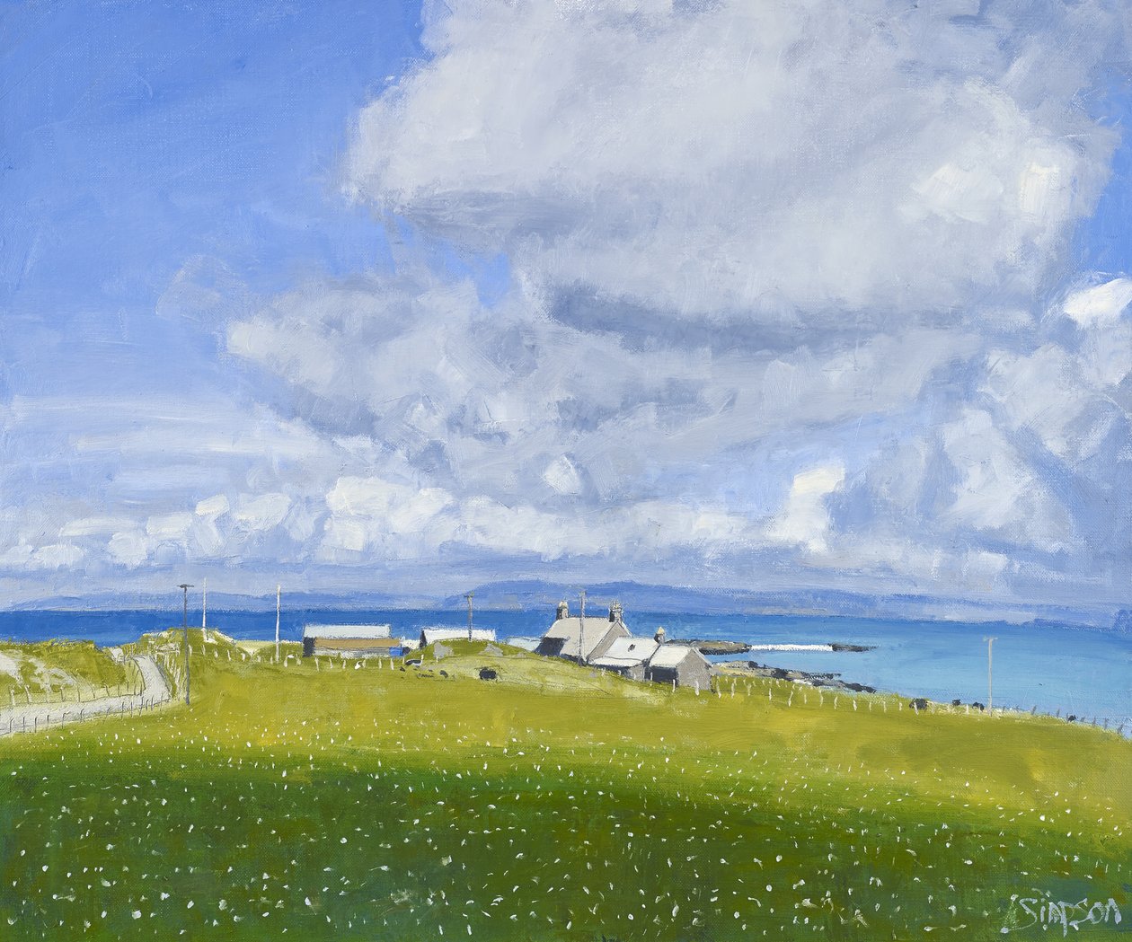 Iona Farm, 2013 (olieverf op doek) door Charles Simpson