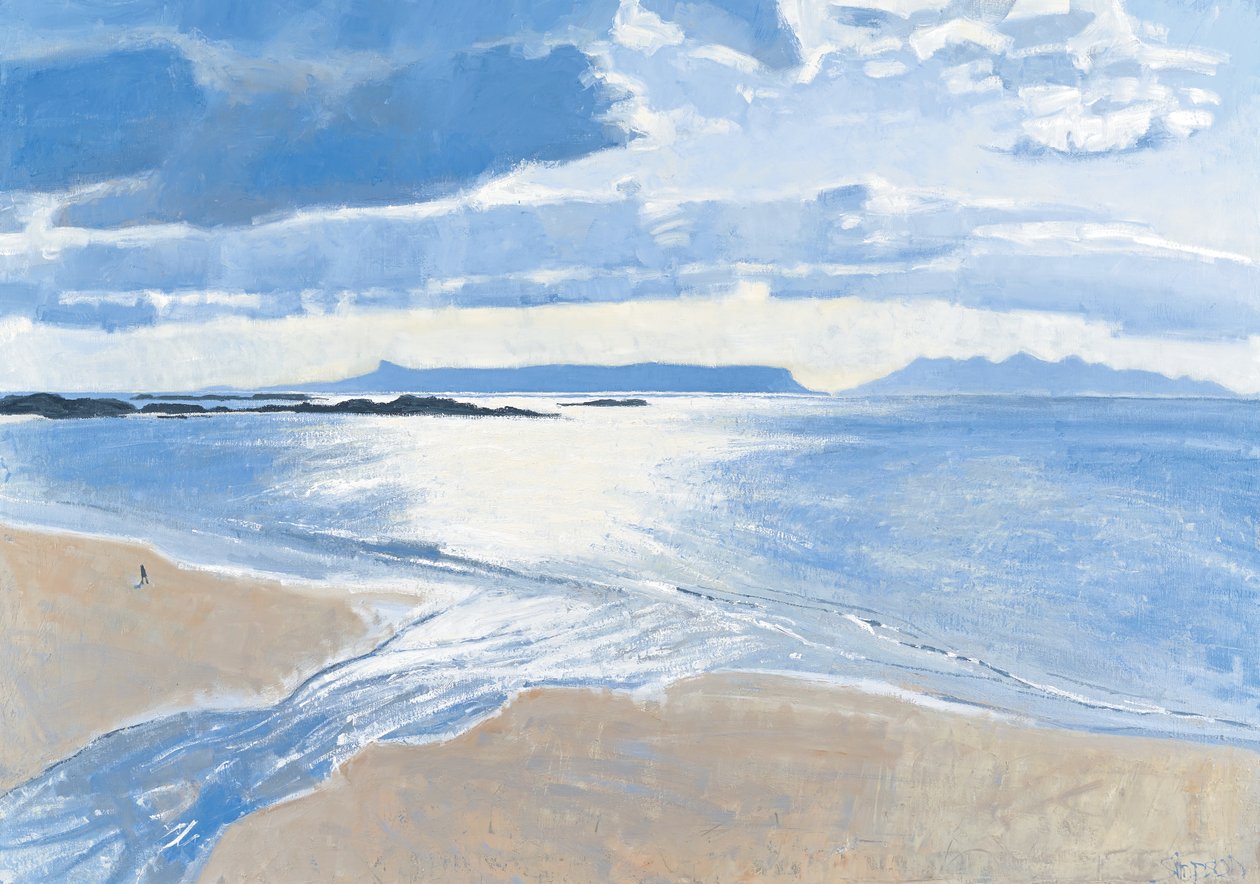 Licht op zee, Eigg  Rum, 2015 (olieverf op doek) door Charles Simpson