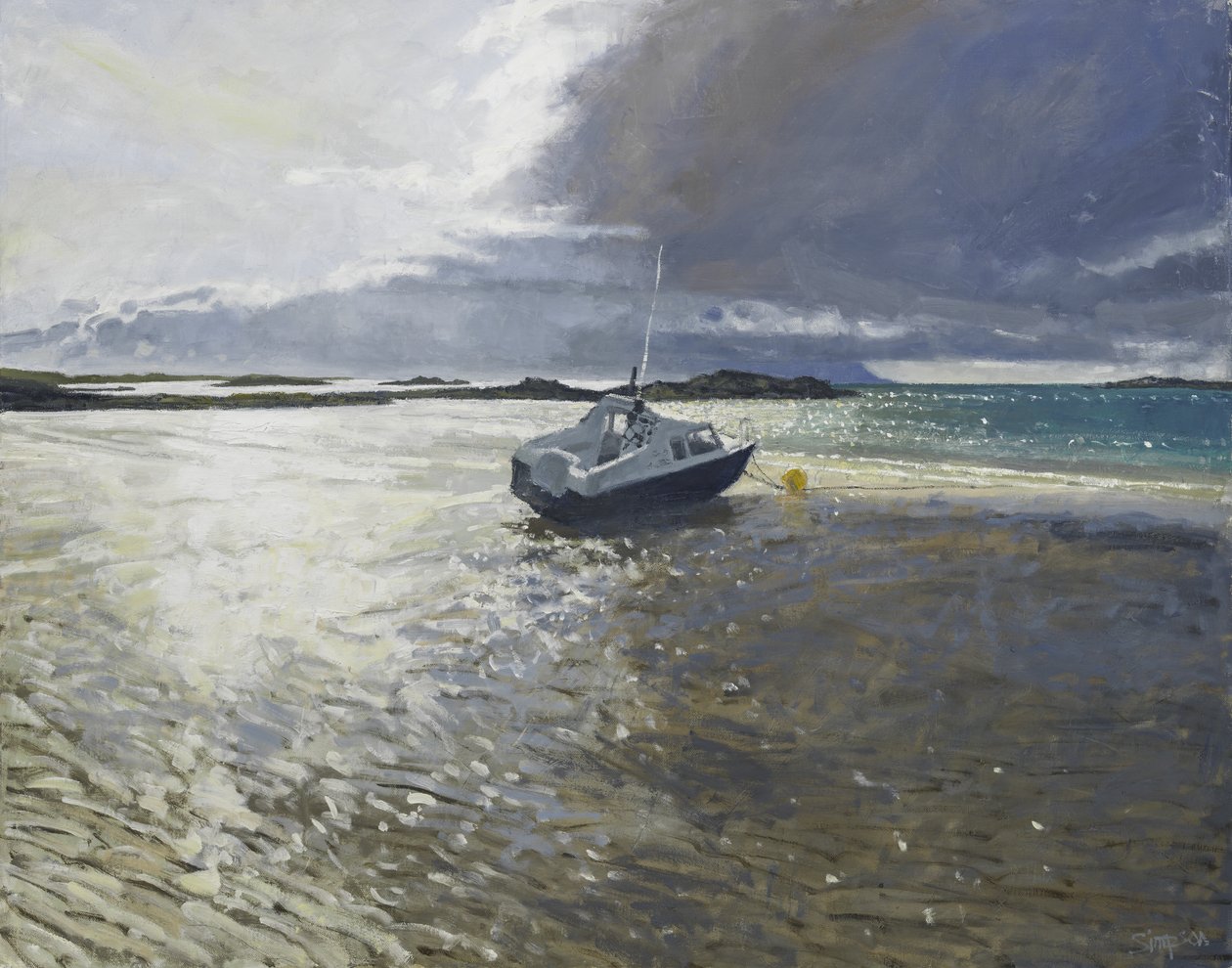 Naderende storm, 2017 (olieverf op doek) door Charles Simpson