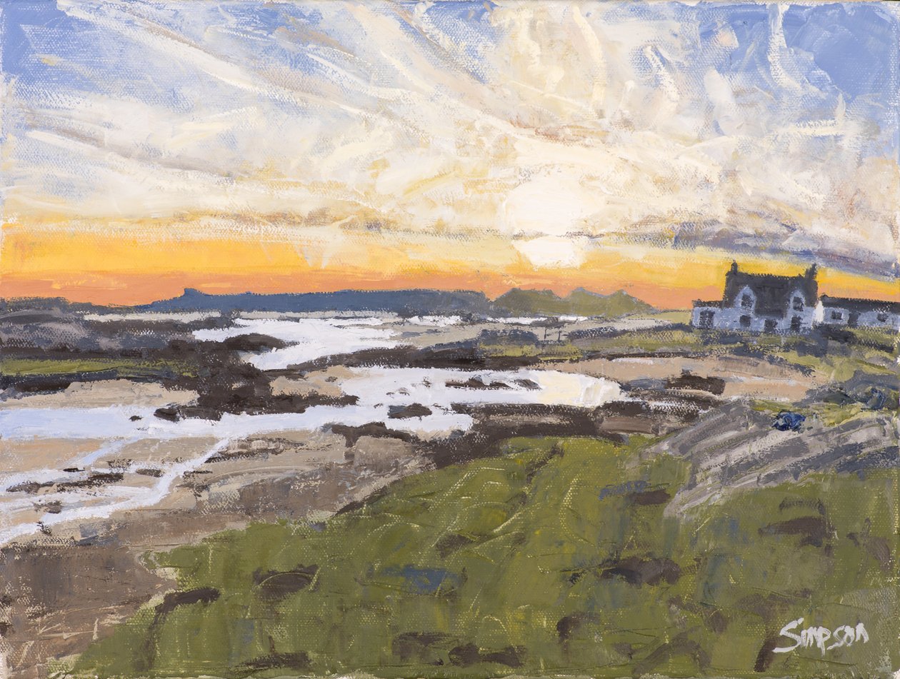 Stroom naar de zee, 2016 (olieverf op doek) door Charles Simpson