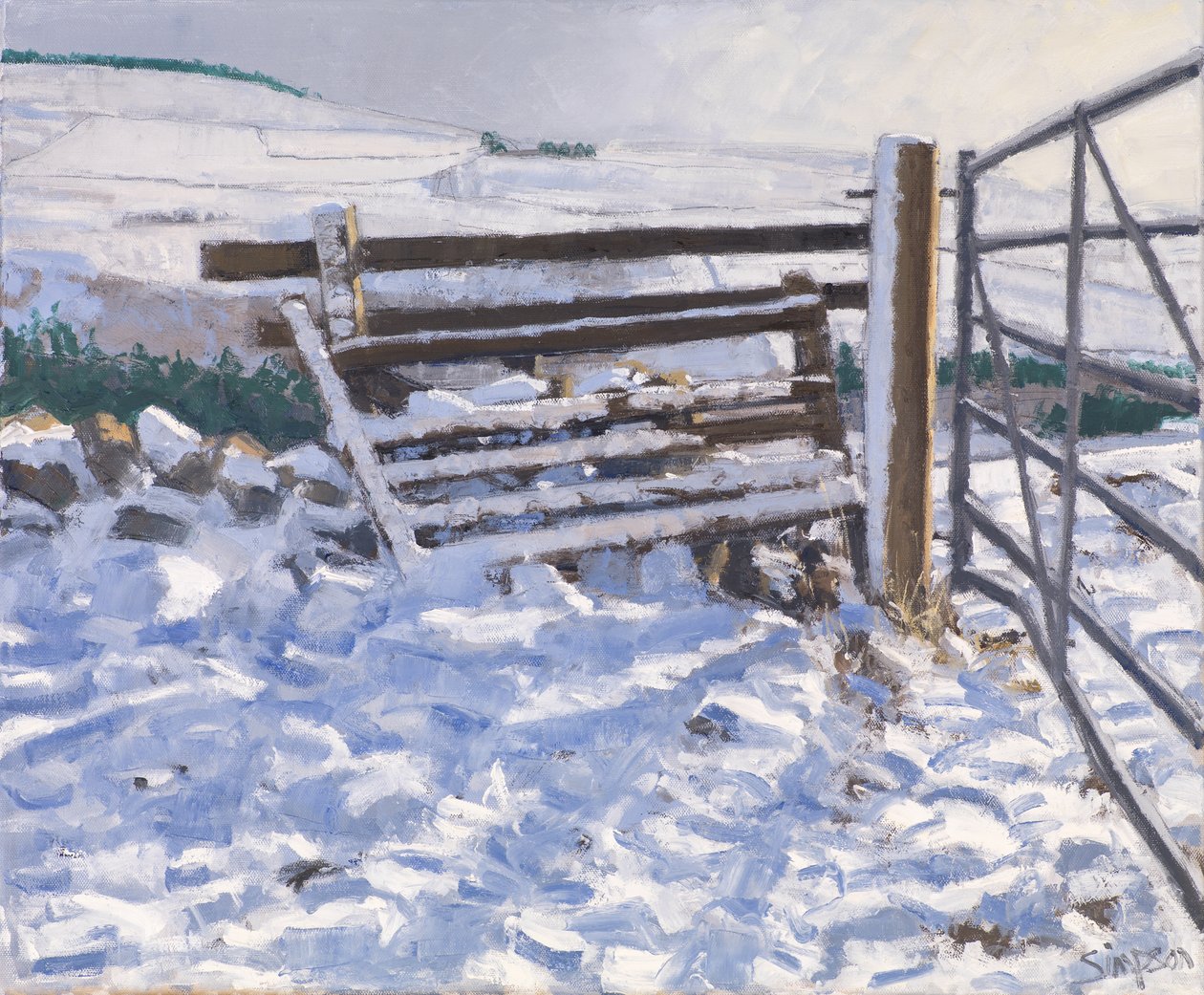 Winterpoort, 2017 (olieverf op doek) door Charles Simpson