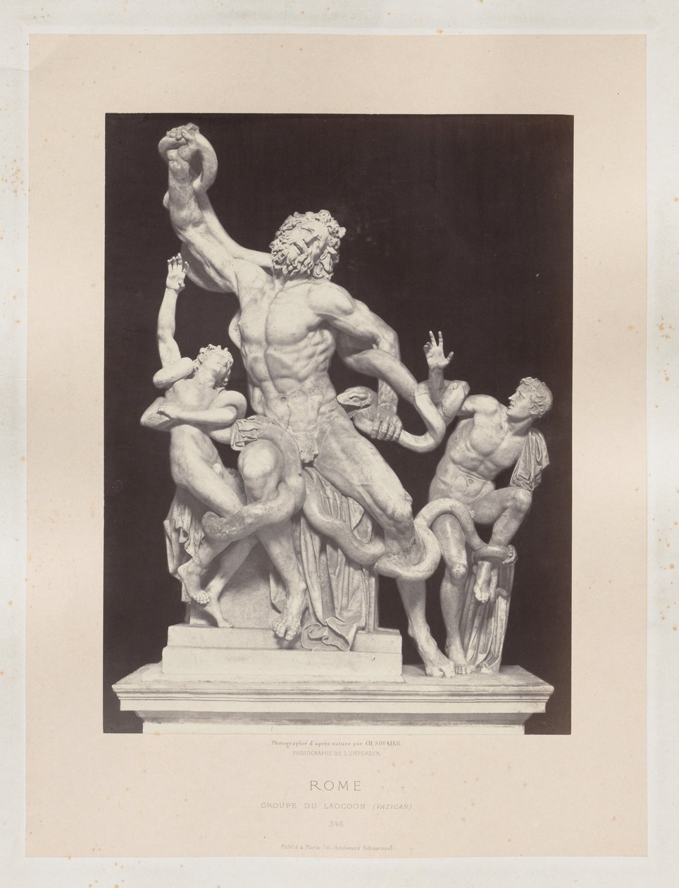 Rome: Groupe de Laocoon Vaticaan, c. 1860 door Charles Soulier