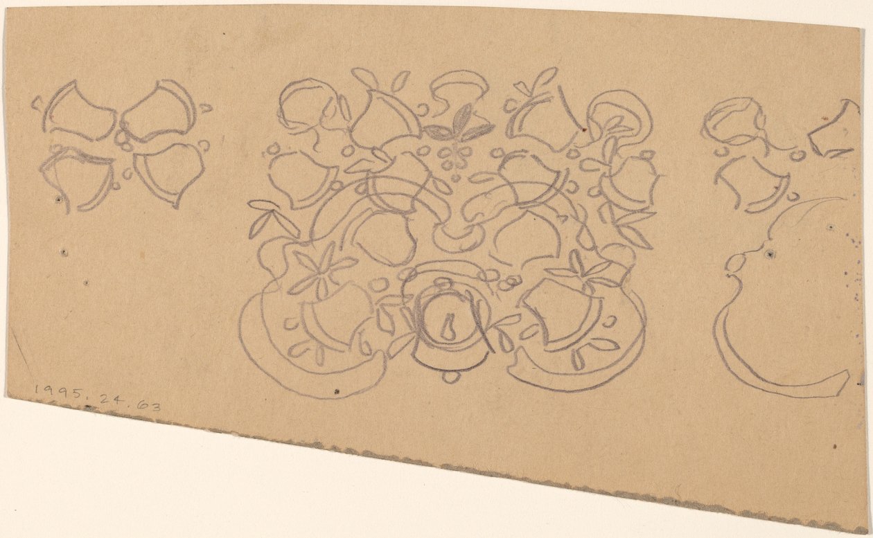 Studie voor een randontwerp [verso] door Charles Sprague Pearce