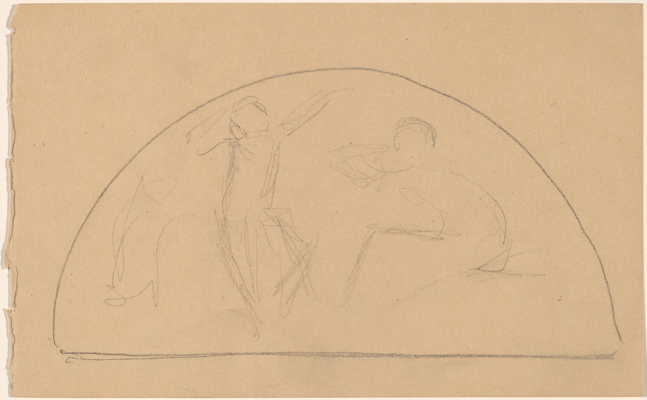 Studie voor een lunet door Charles Sprague Pearce