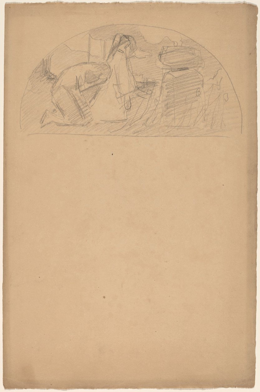 Studie voor een lunet door Charles Sprague Pearce