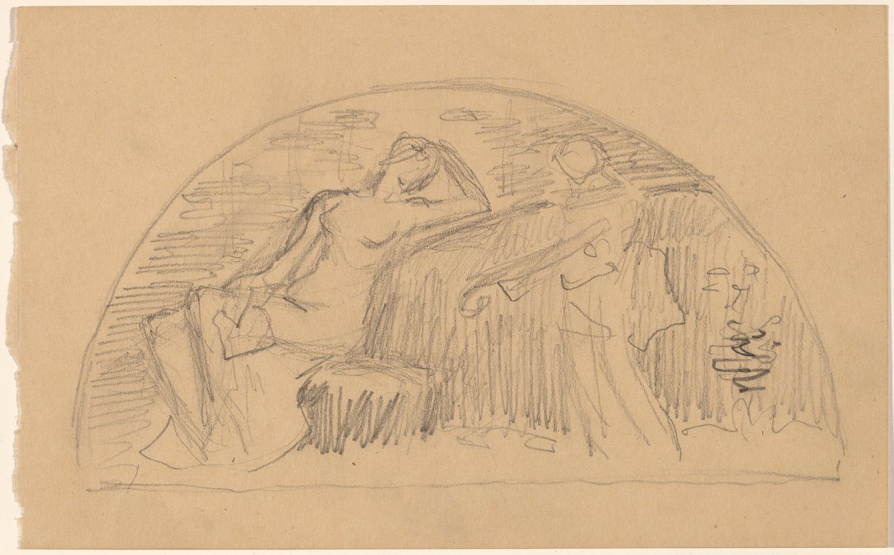 Studie voor een lunet door Charles Sprague Pearce