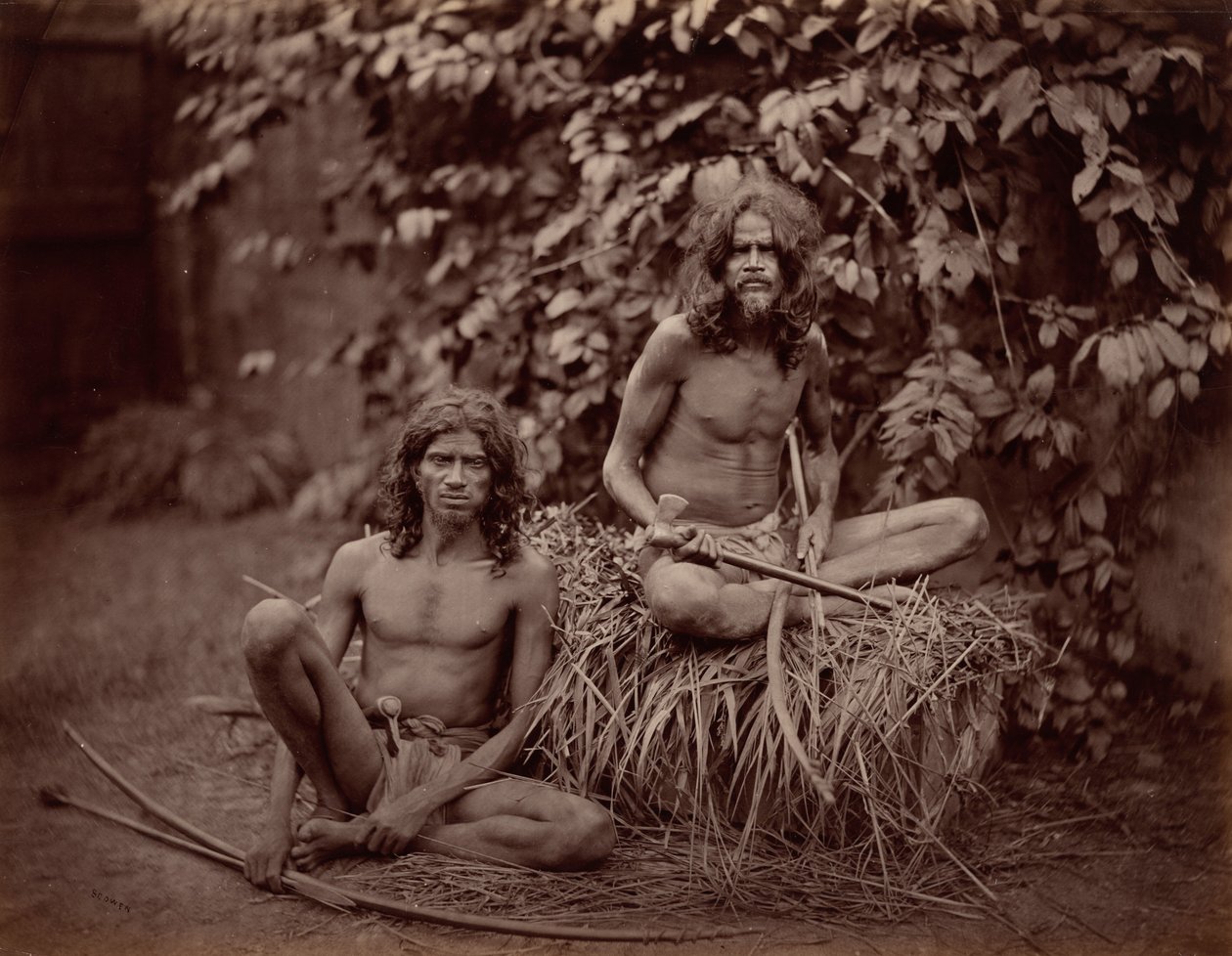 Veddahs, ca. 1870 (foto) door Charles T Scowen & Co