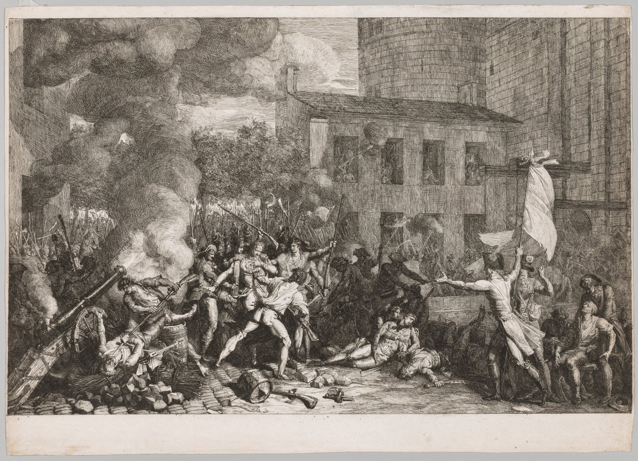 De Bestorming van de Bastille, 14 juli 1789 door Charles Thevenin