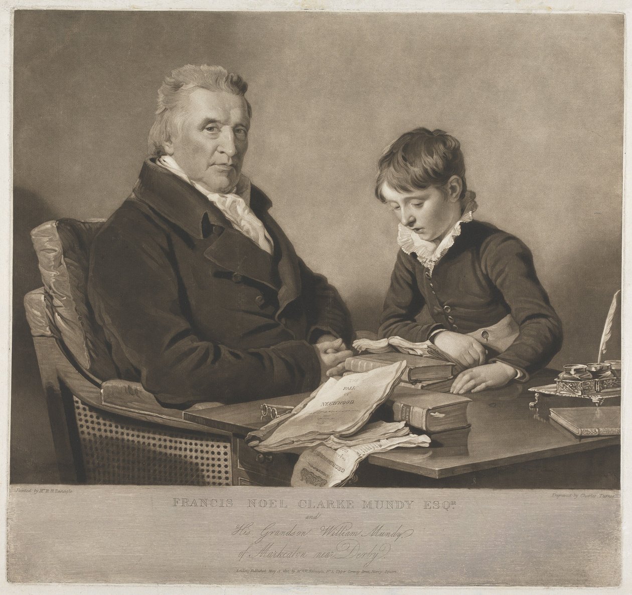 Francis Noel Clark Mundy en zijn kleinzoon, William door Charles Turner