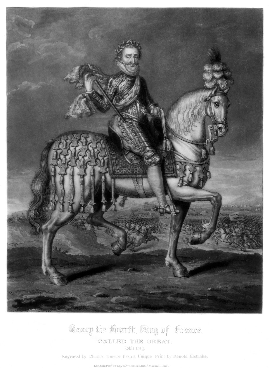 Hendrik IV, koning van Frankrijk, 1816 door Charles Turner