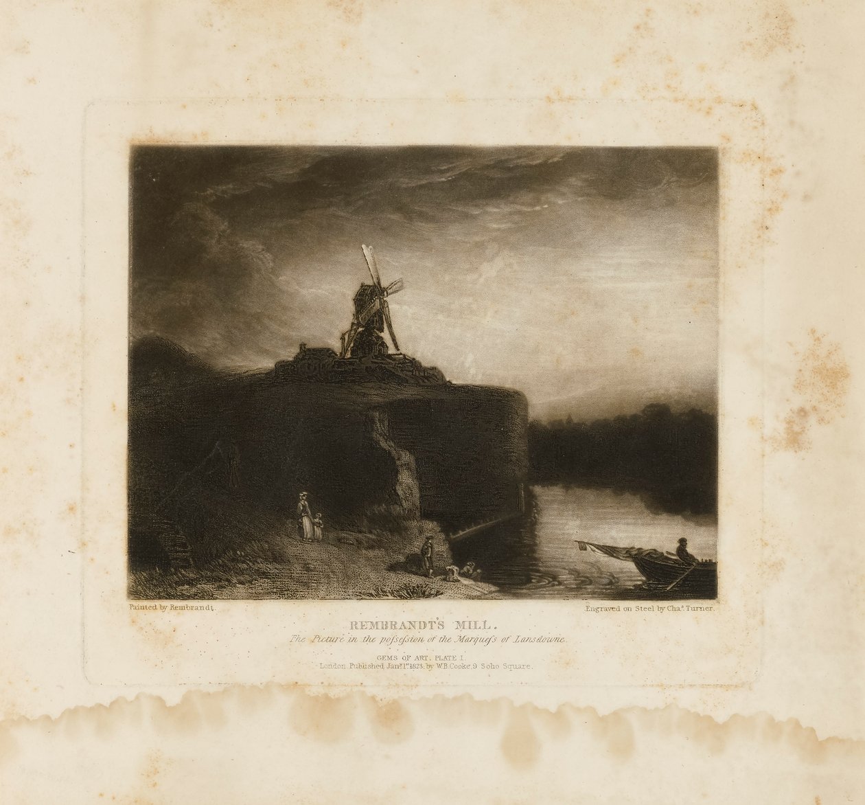 De molen van Rembrandt door Charles Turner