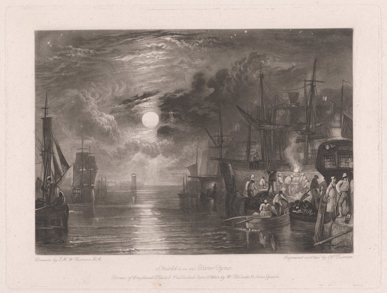 Shields, aan de rivier de Tyne door Charles Turner