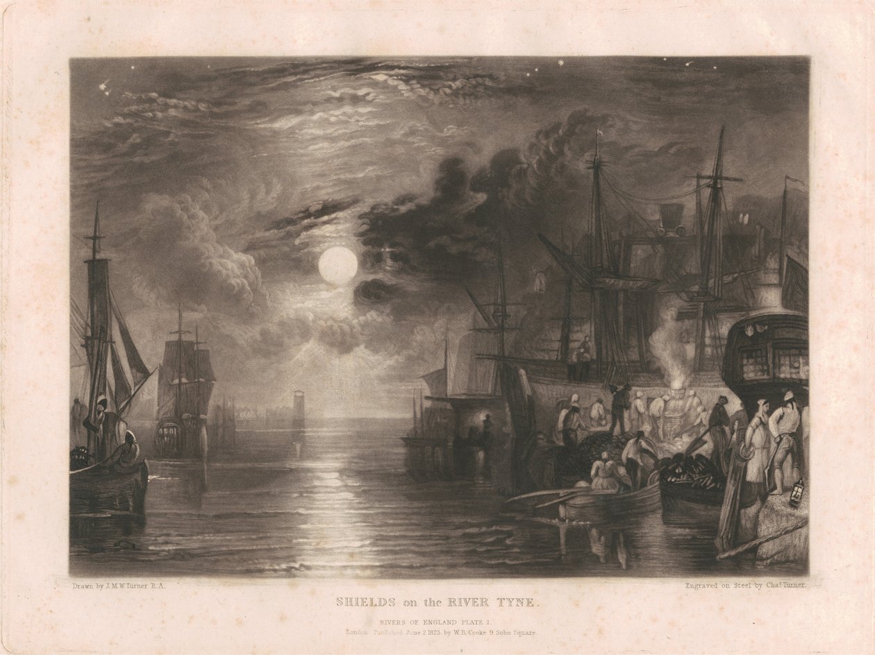 Schilden aan de rivier de Tyne door Charles Turner