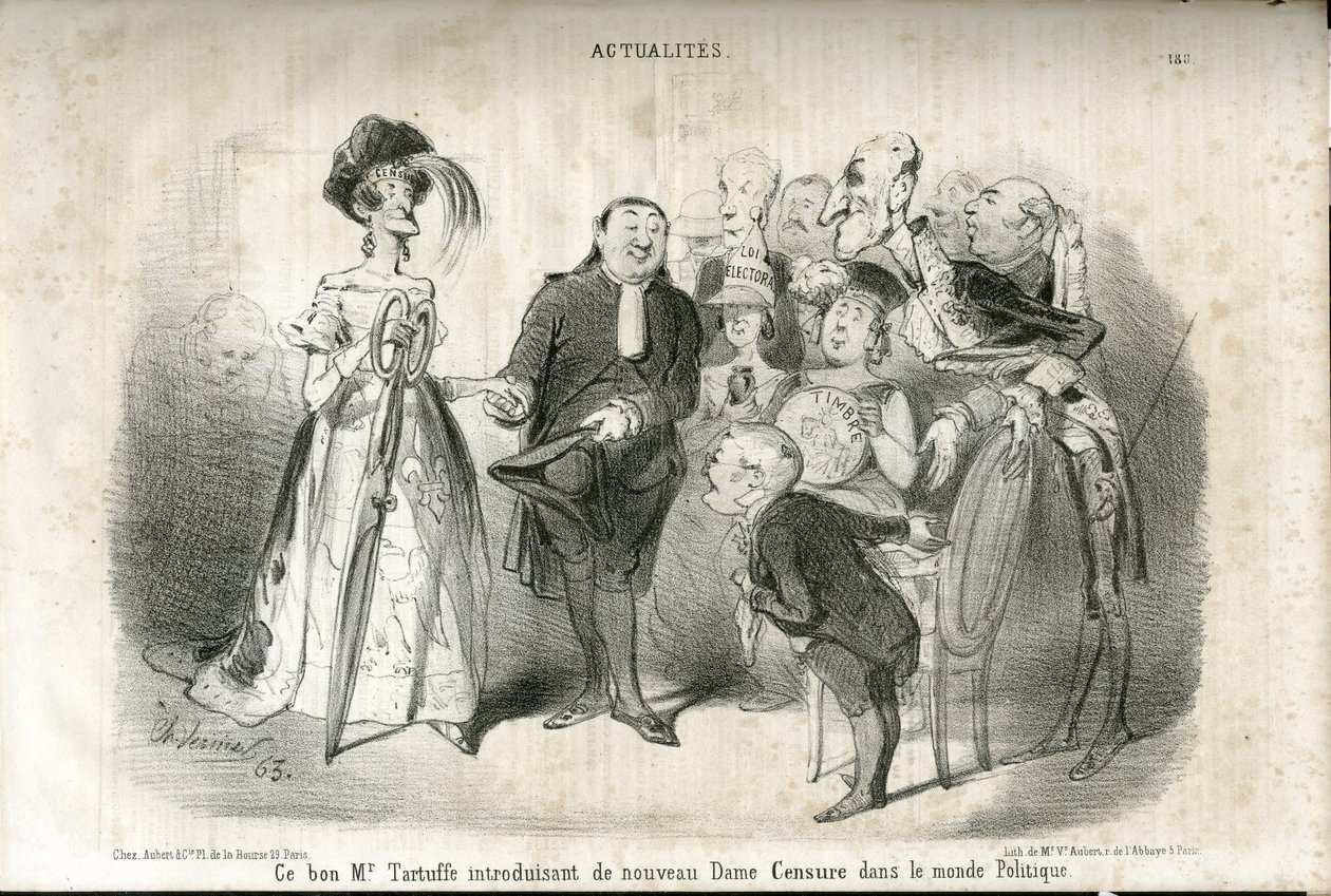 Illustratie door Charles Vernier in Le Charivari door Charles Vernier