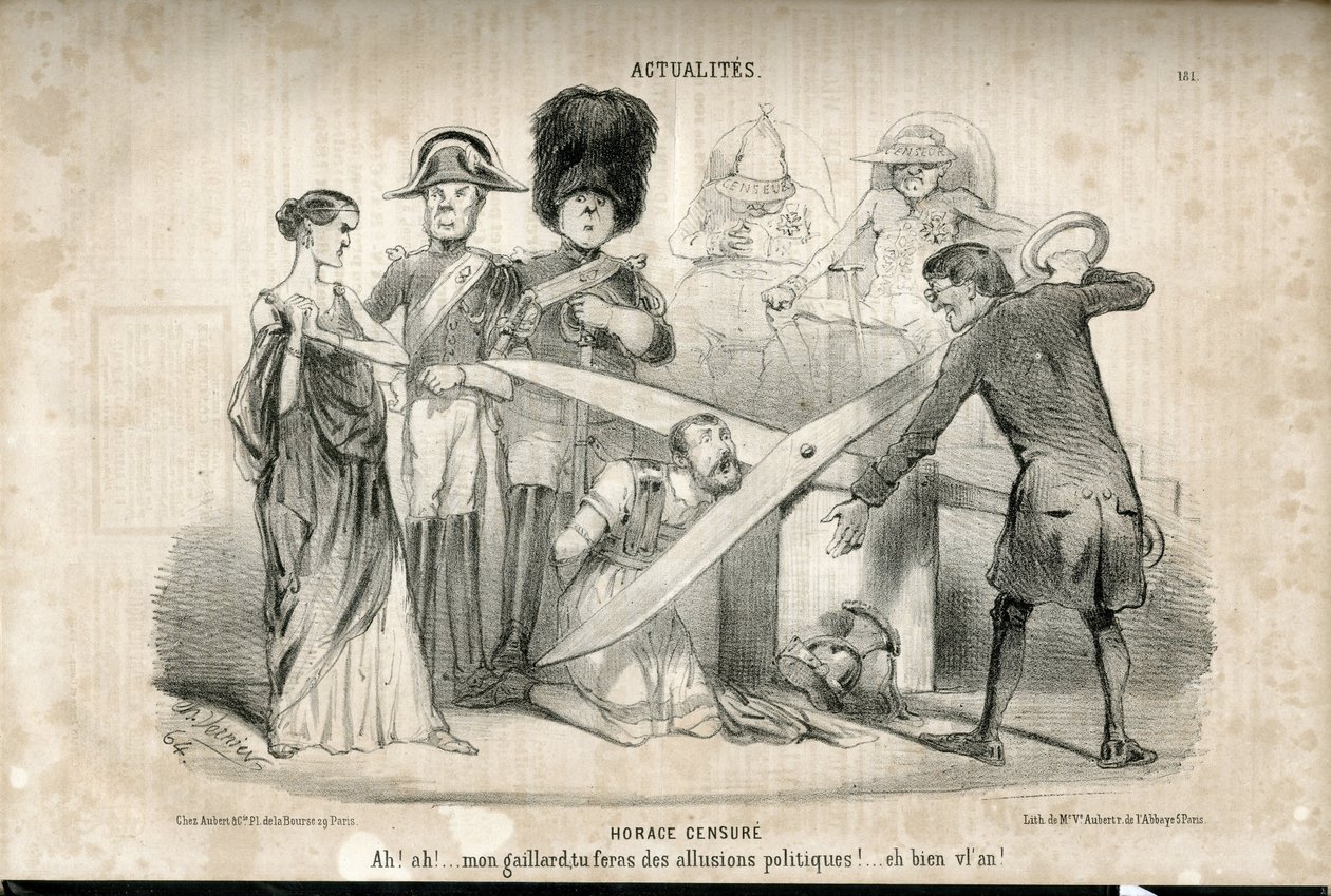 Illustratie door Charles Vernier (? -1887) in Le Charivari door Charles Vernier