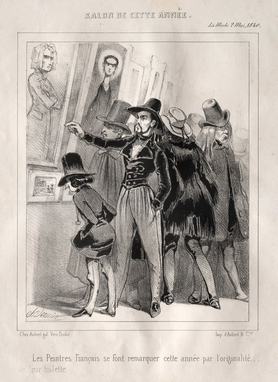 De Franse schilders vallen dit jaar op door de originaliteit van hun kleding door Charles Vernier