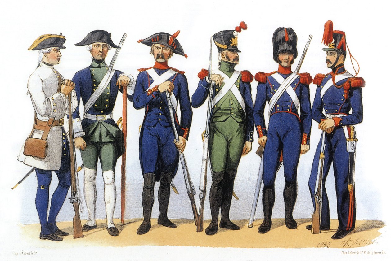 Uniformen van het Franse leger: Marine en Koloniale Troepen door Charles Vernier