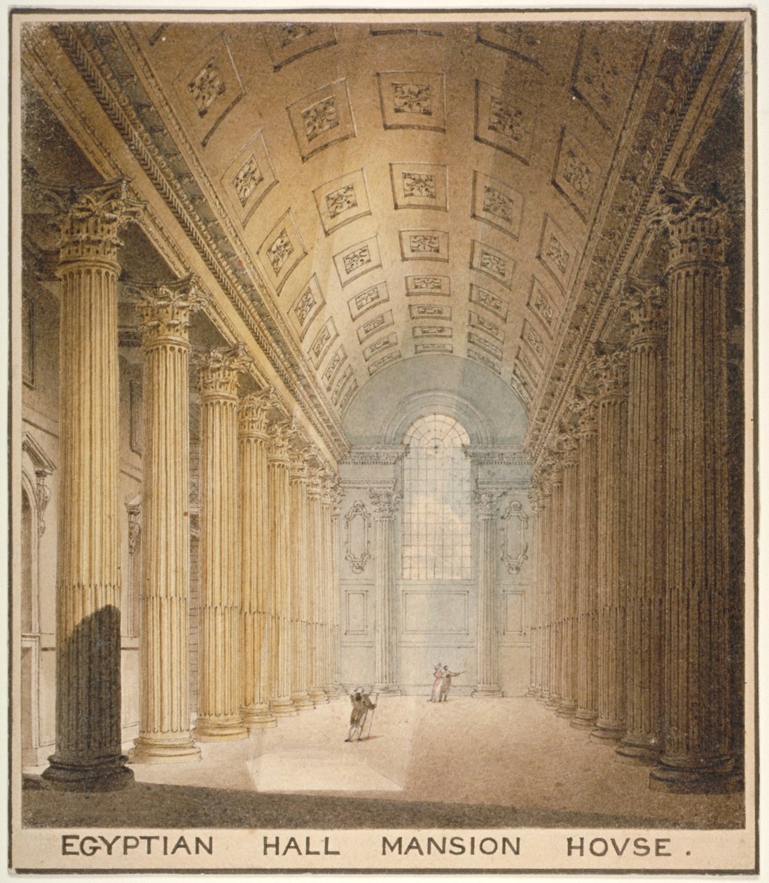 Interieur van de Egyptische Hal, Mansion House, City of London, 1820 door Charles Wild
